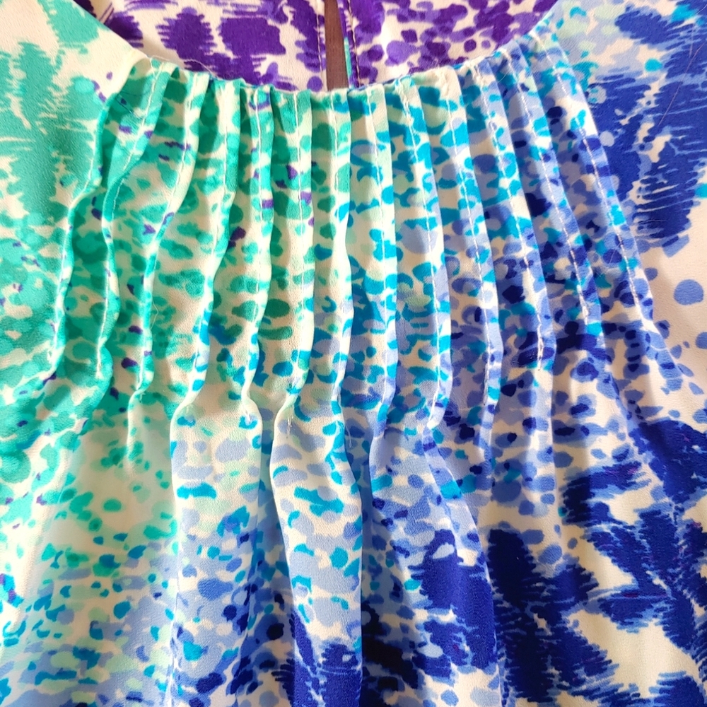 APT 9 Sleeveless Blouse Banded Bottom with Ties Drapey Front Tank